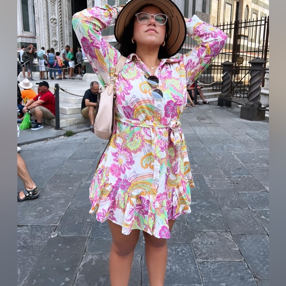 Zara Dresses Zara Paisley Floral Print Long Sleeve Summer Flowy